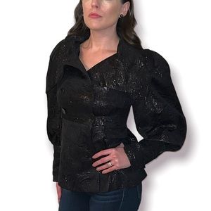 BADGLEY MISCHKA | Metallic Pouf Sleeve Vintage Evening Jacket